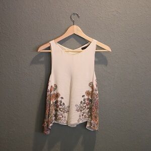 Zara Women’s Boho Floral Tank - Double layer - Size S
